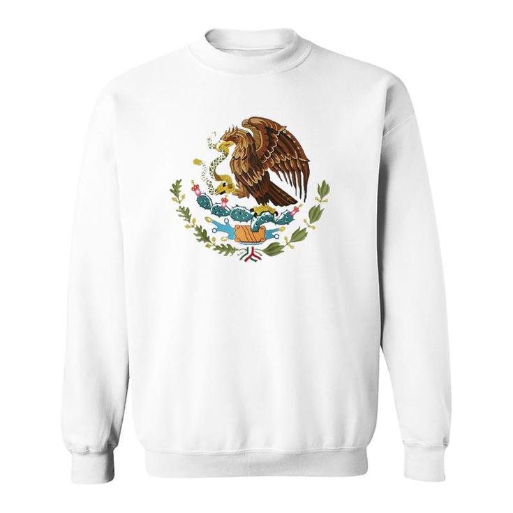 Mexico Independence Eagle Snake Design Cartoon Mexican Raglan Baseball Tee Sweatshirt