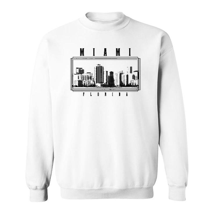Miami Florida Vintage Skyline Pride Vintage Miami  Sweatshirt