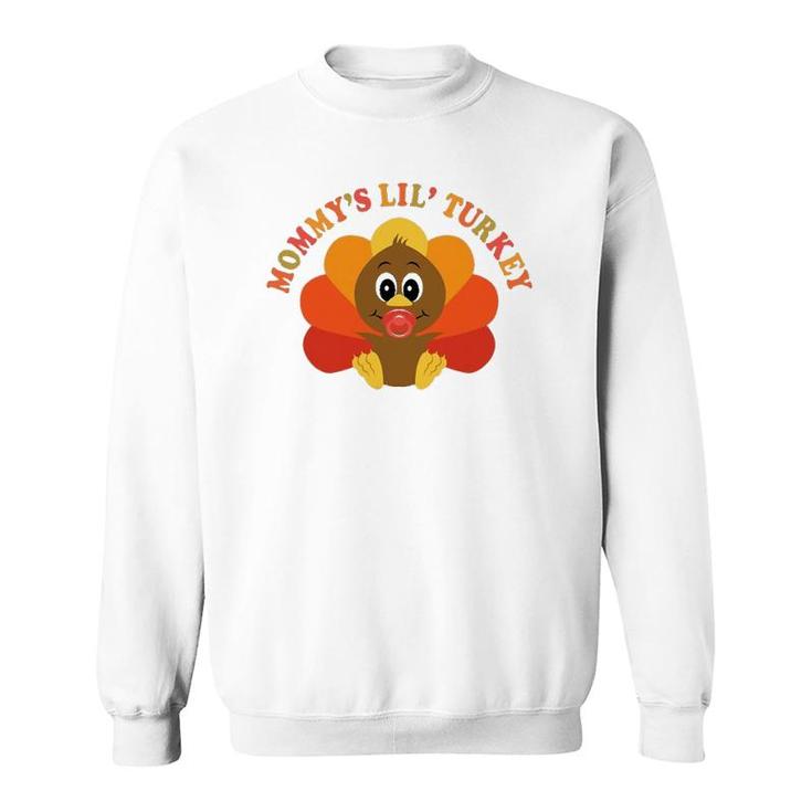 Mommy's Little Turkey Mom To Be Thanksgiving Sweatshirt