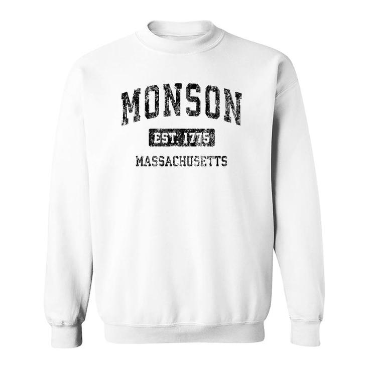 Monson Massachusetts Ma Vintage Sports Design Black Design Sweatshirt