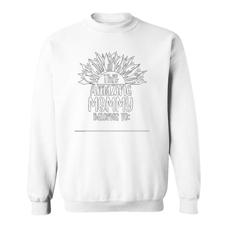 Mother's Day Craft Gift From Kid To Mommy Coloring Craft Sweatshirt