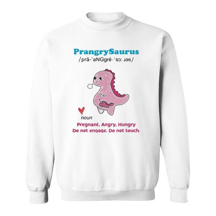 Mother's Day Pregnant Mom Prangrysaurus Pregnancy Surprise Sweatshirt