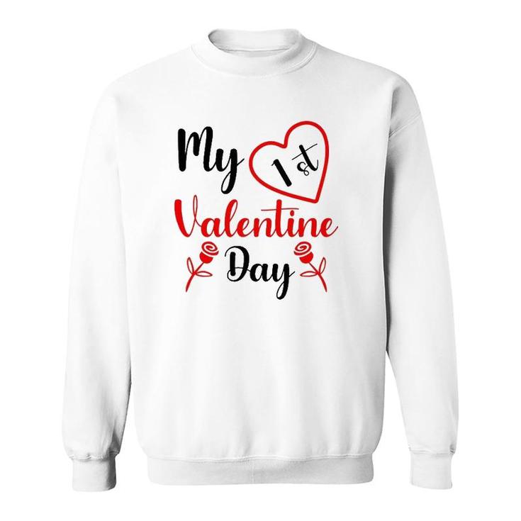 My 1St Valentine Day Couple Valentine Valentine White Sweatshirt