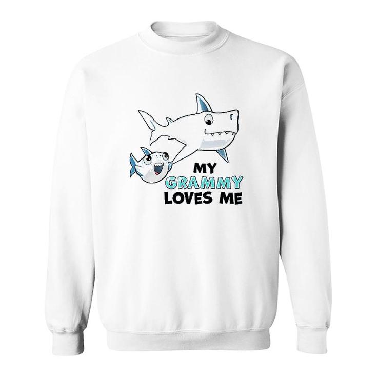 My Grammy Loves Me With Cute Sharks Baby Sweatshirt