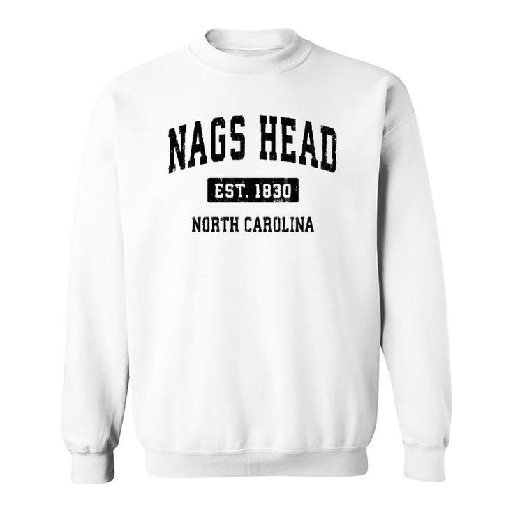 Nags Head North Carolina Nc Vintage Sports Design Black Design Sweatshirt