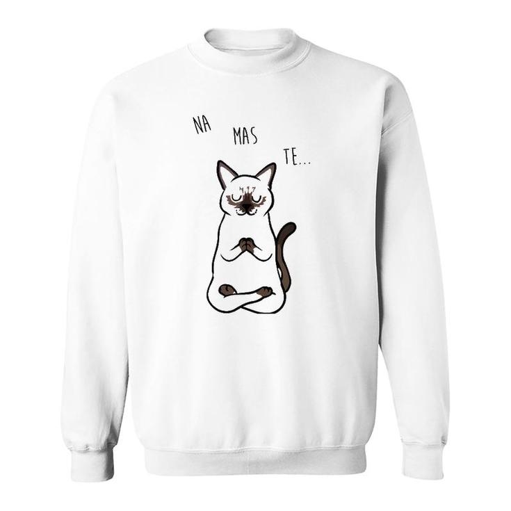 Namaste Siamese Cat Tank Top Sweatshirt