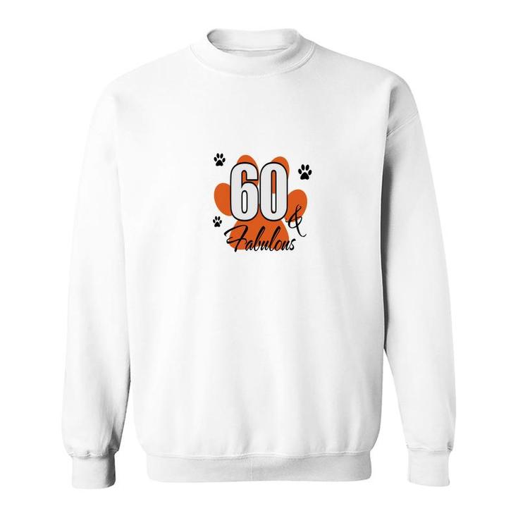 New 60 Years Old Orange 60Th Birthday Sweatshirt