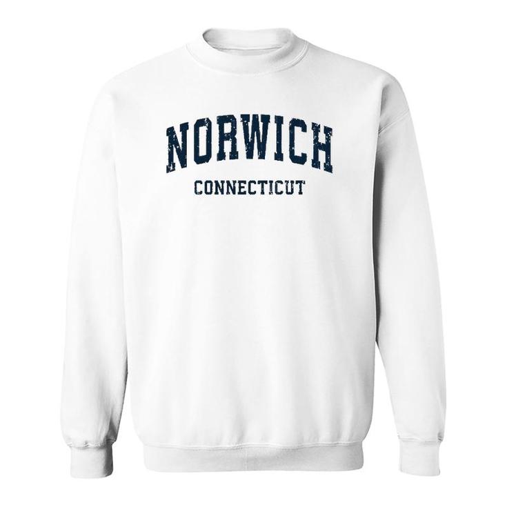 Norwich Connecticut Ct Vintage Varsity Sports Navy Design Sweatshirt