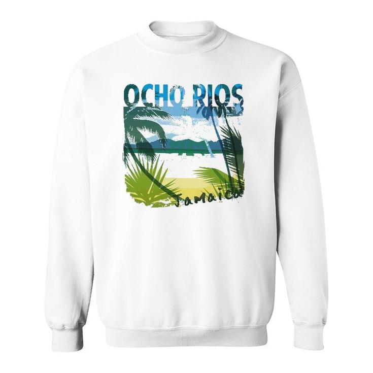 Ocho Rios Jamaica Beach Summer Matching Family Palms Tree Sweatshirt