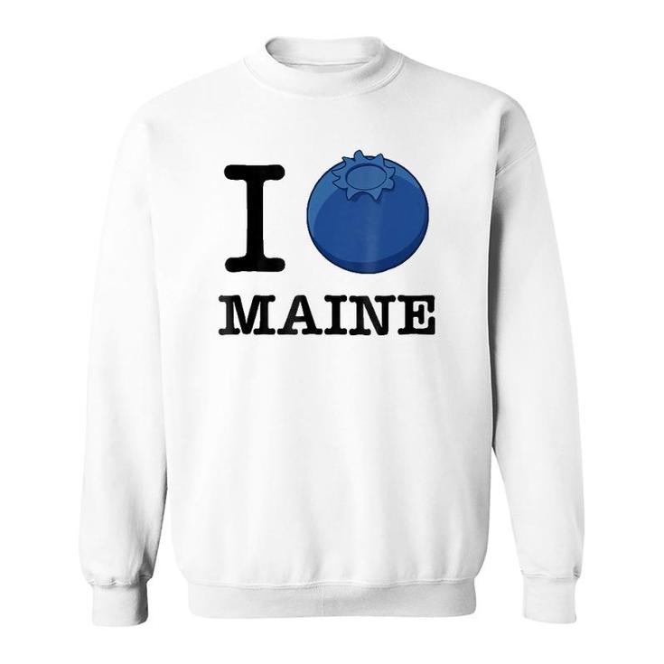 Official I Love Maine , Blueberry Design Tee Sweatshirt