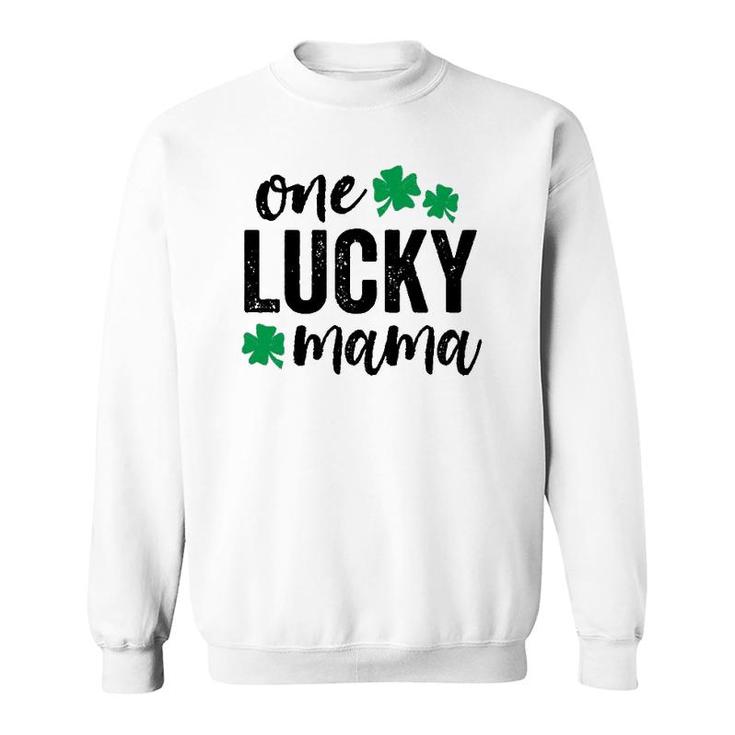 One Lucky Mama St Patrick's Day Gift Green Mom Light Sweatshirt