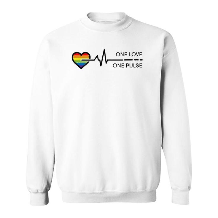 One Pulse Heart Lgbt Pride  Sweatshirt