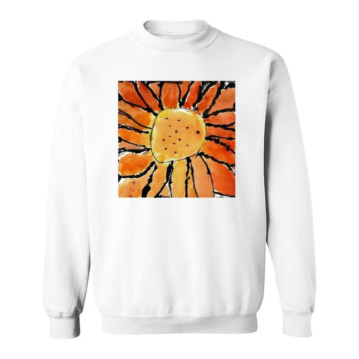 Orange Flower From A Child's Imagination Sweatshirt