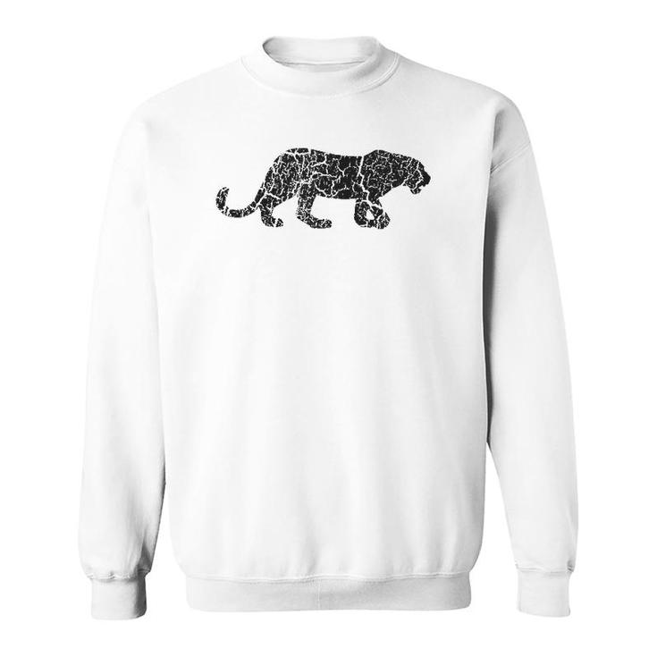 Panther Distressed Print Vintage Panther Sweatshirt