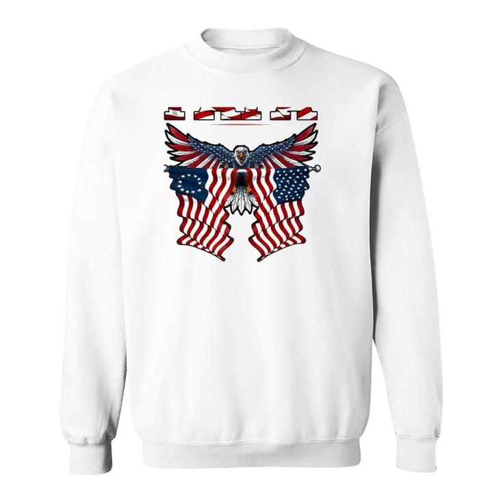 Papa American Flag Eagle Father's Day Gift Sweatshirt