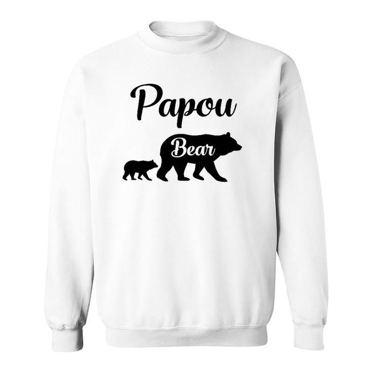 Papou Bear Gift Grandfather Grandpa Sweatshirt