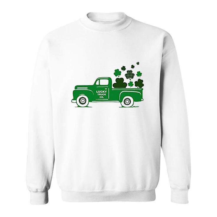 Patrick’S Day Loads Of Luck Shamrock Truck Lucky Gifts Sweatshirt