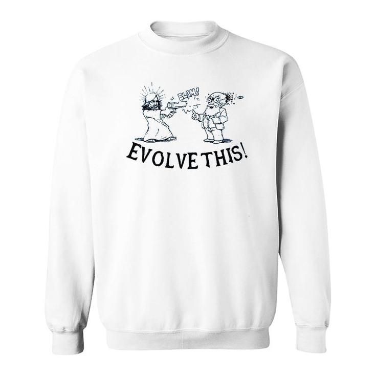 Paul Evolve This Jesus Vs Darwin Sweatshirt