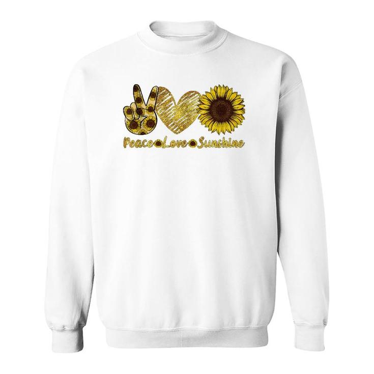 Peace Love Sunshine Sunflower Hippie Summer Lovers  Sweatshirt