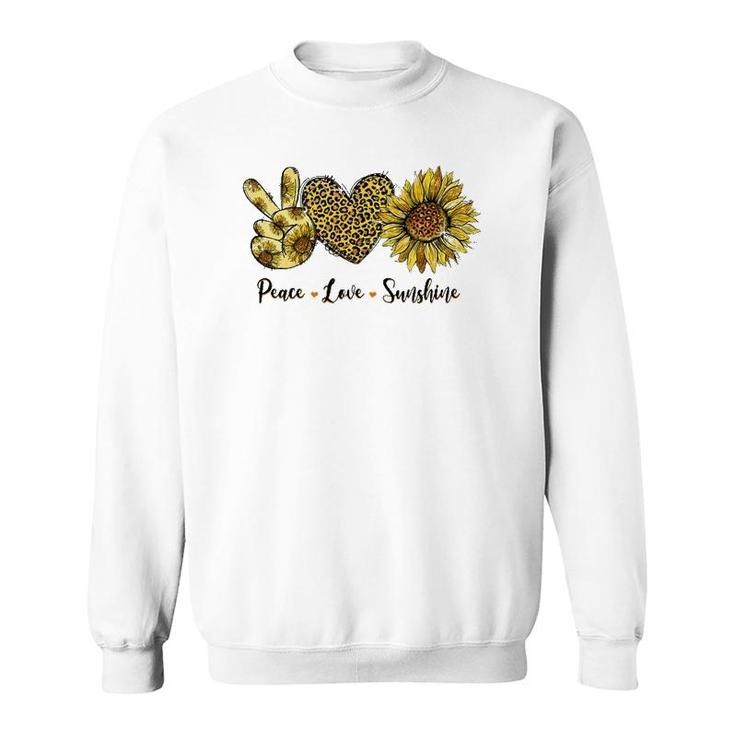 Peace Love Sunshine Sunflower Hippie Sunflower Lover Sweatshirt