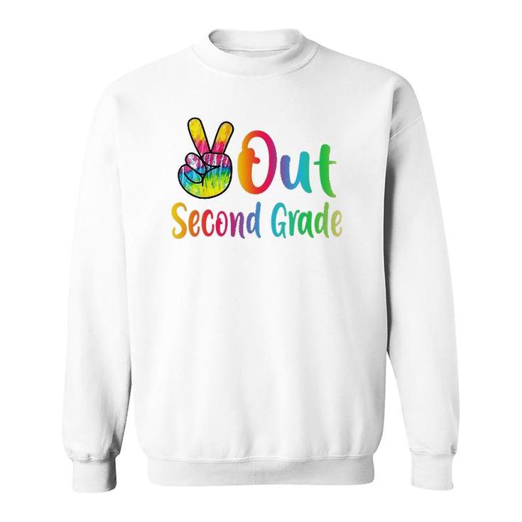 Peace Out Second Grade Tie Dye Graduation Class Of 2021 Ver2 Sweatshirt