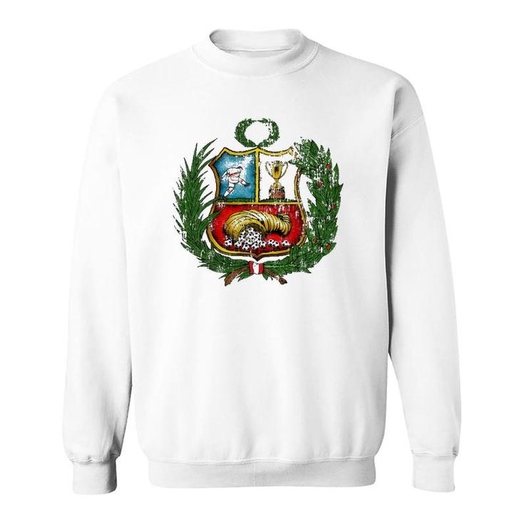 Peruvian Soccer Team  Vintage Jersey Coat Of Arms Sweatshirt