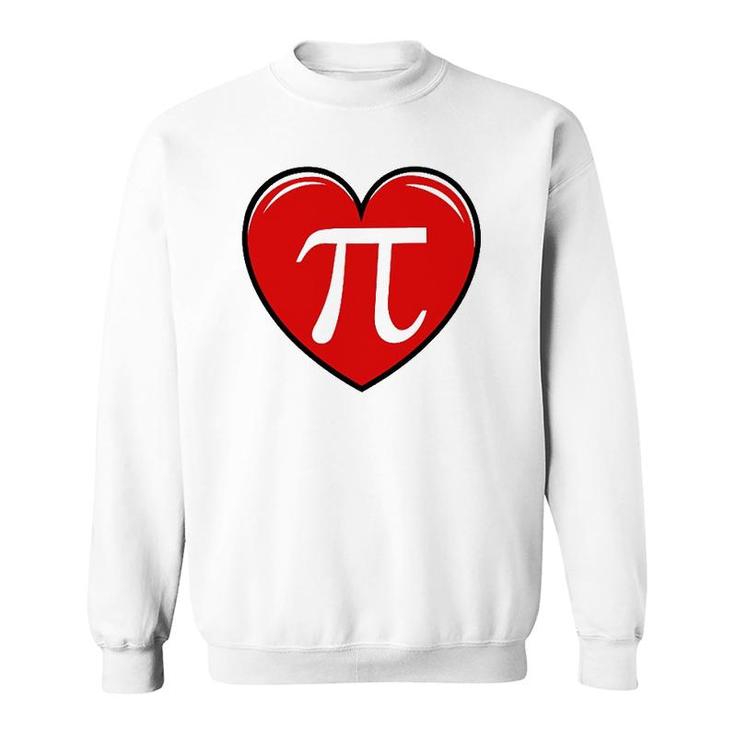 Pi Day 3 14 Heart Pocket Funny Math Teacher Sweatshirt