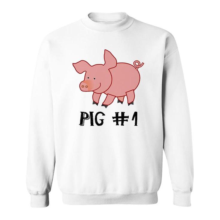 Pig 1 Halloween Costume Matching Costume Sweatshirt