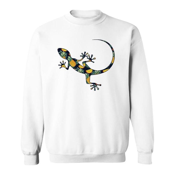 Pineapple Hawaiian Gecko Women Men Print Lizard Girl Gift Sweatshirt