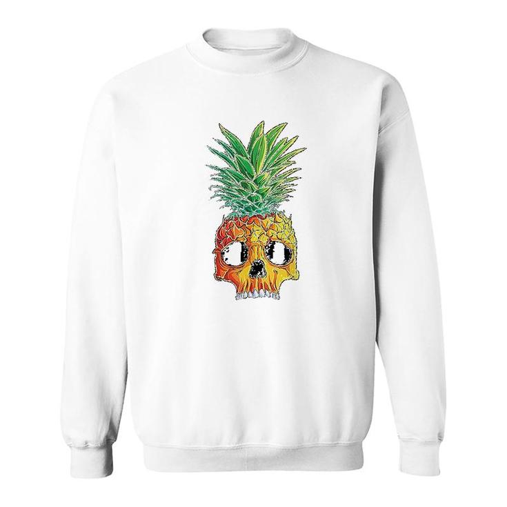 Pineapple Skull Aloha Beaches Hawaiian Hawaii Goth Sweatshirt
