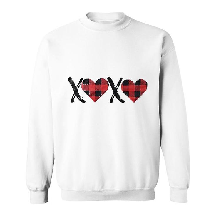 Plaid Heart Valentines Day Sweatshirt