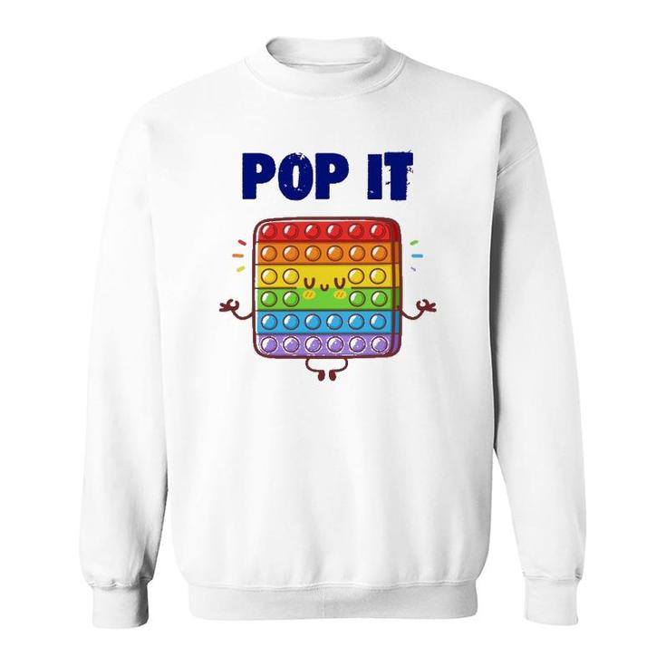 Pop It Fidget Toy Rainbow Kids Toddler Boys Girls Sweatshirt
