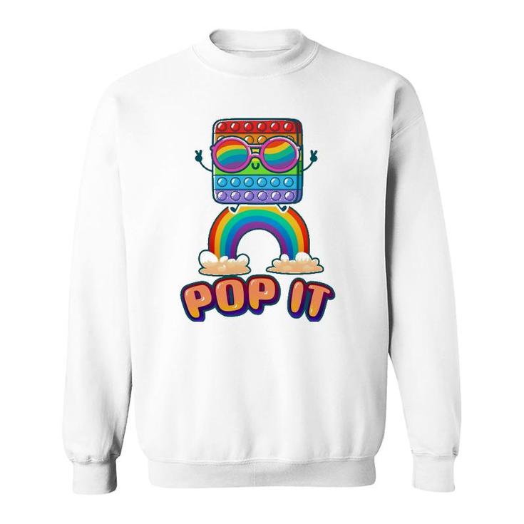 Pop It Rainbow Fidget Toy For Kids Sweatshirt