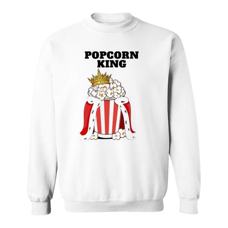 Popcorn King Mens Popcorn Lover  Cute Popcorn Sweatshirt