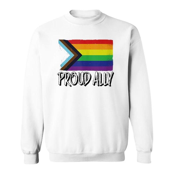 Proud Ally Pride Month Lgbtq Black Pride Flag  Sweatshirt