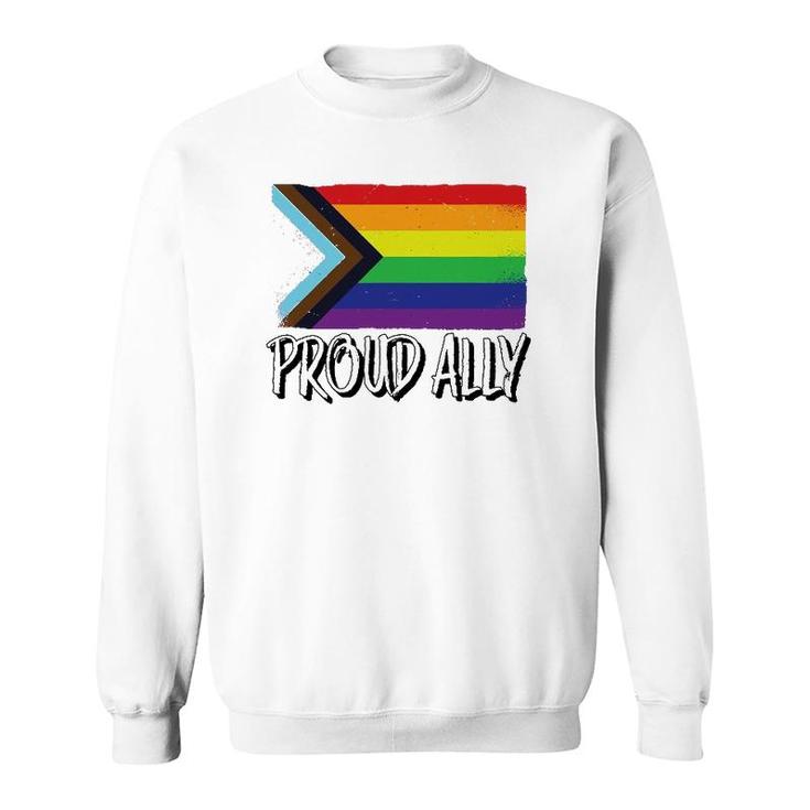 Proud Ally Pride Month Lgbtq Black Pride Flag Sweatshirt