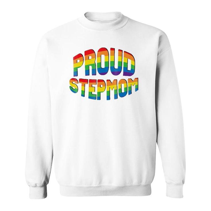 Proud Stepmom Lgbtq Pride Rainbow Flag Allies Ally Sweatshirt