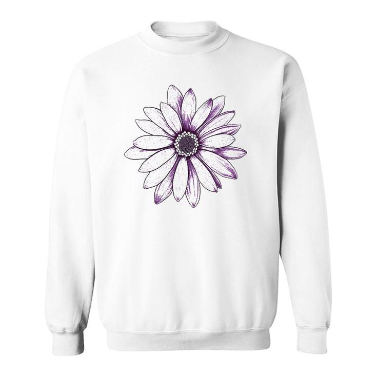 Purple Daisy Flower Lovers Gift Sweatshirt