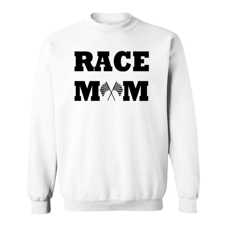 Race Mom Checkered Flag Life Racing Dirt Track Race Gear Sweatshirt