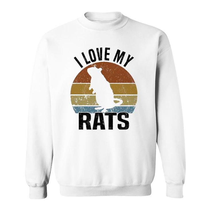 Rat Rats Pet Lover Vintage Retro Sweatshirt