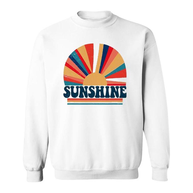 Retro 70S Style Hippie Sunshine Vintage Peace & Love Sweatshirt