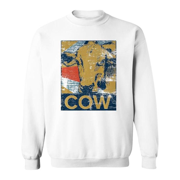 Retro Cow  Vintage Sweatshirt