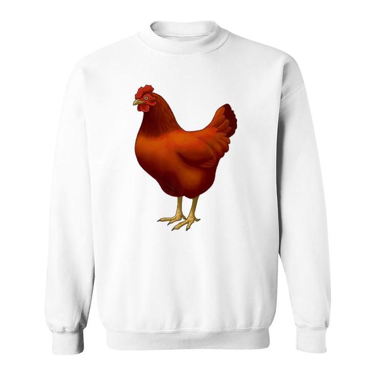 Rhode Island Red Hen Chicken Lover Sweatshirt