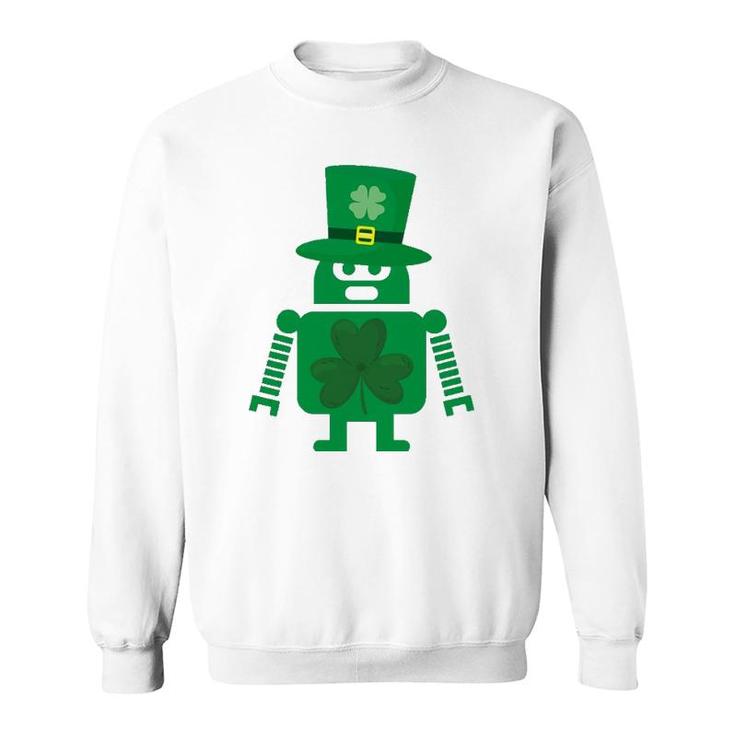 Robot Funny Geeky Leprechaun St Patricks Day Gifts Sweatshirt