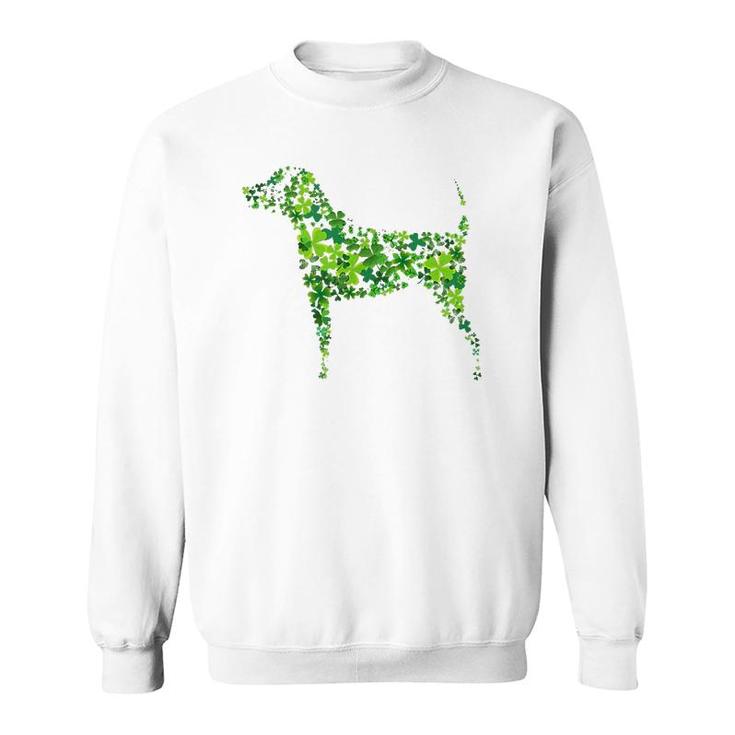Saint Patrick's Day Shamrock Dog Design Sweatshirt