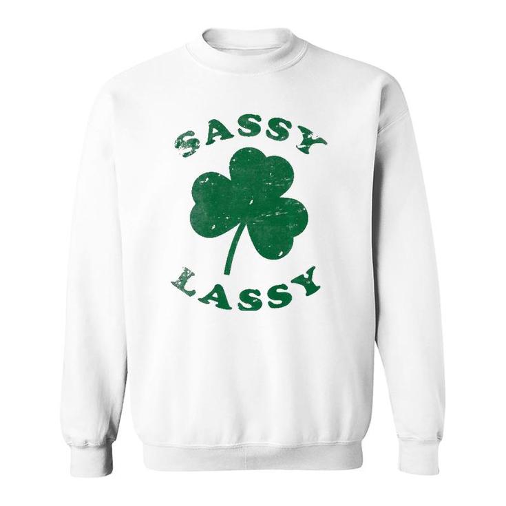 Sassy Lassy Funny Women Girls St Patrick's Premium Sweatshirt