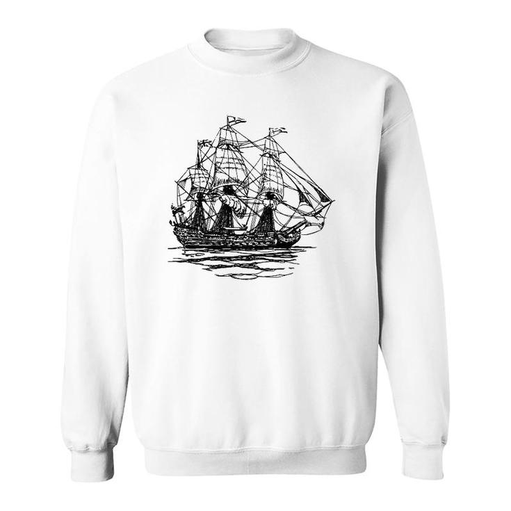 Sheldon Nerdy Vintage Retro Boat Pirate Ship Geek Gift  Sweatshirt