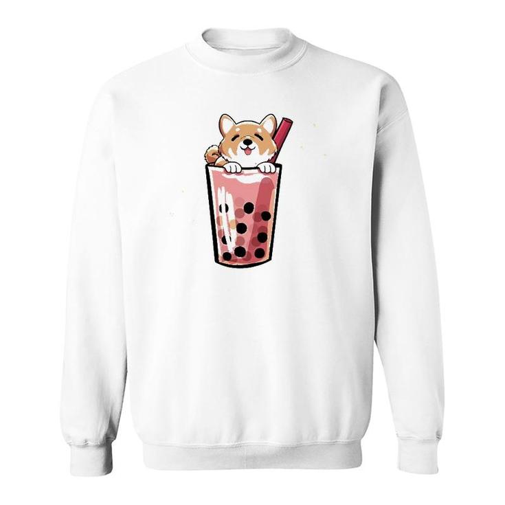 Shiba Inu Boba Bubble Milk Tea Kawaii Japanese Dog Owner Sweatshirt