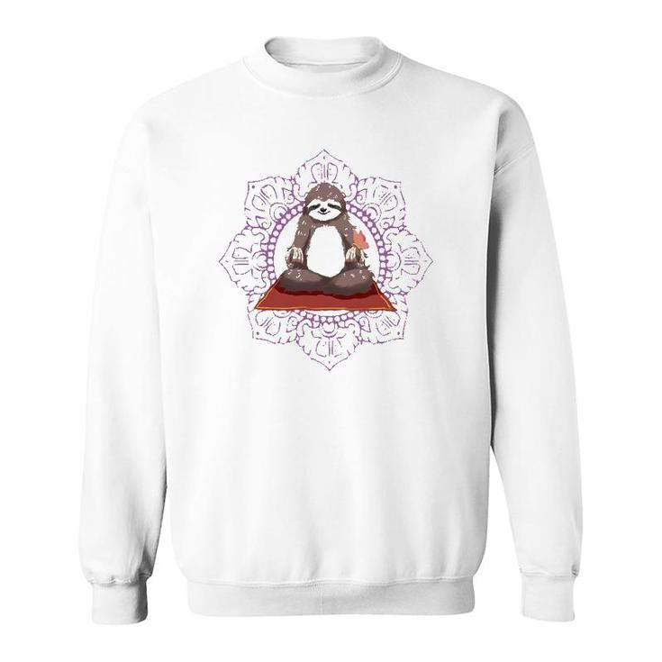 Sloth Yoga Gift I Funny Meditation Workout Tee Sweatshirt