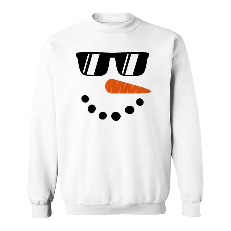 Snowman  For Boys Kids Toddlers Glasse Christmas Winter Premium Sweatshirt